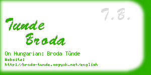 tunde broda business card